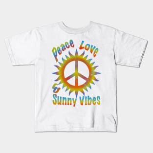 Peace love and sunny vibes Kids T-Shirt